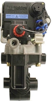 Haldex ABS ECU fixed to top of Haldex modulator valve